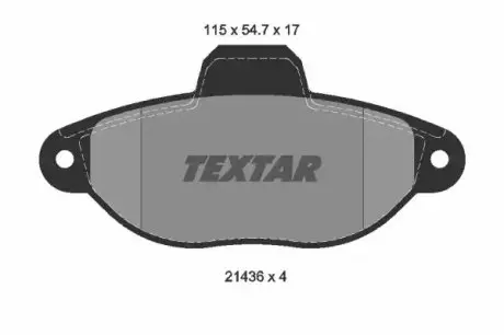 Фото Колодки гальмівні (передні) Fiat 500 07-/Panda 03-/Punto 93-10 TEXTAR (2143602) зображення 1