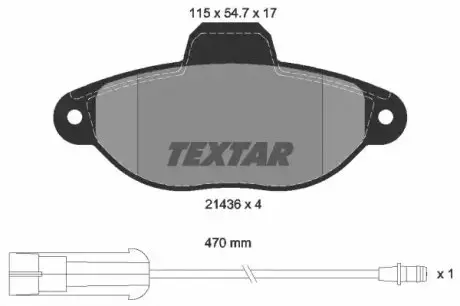 Тормозные колодки, дисковый тормоз.) TEXTAR 2143603