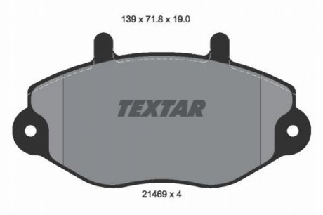 Тормозные колодки, дисковый тормоз.) TEXTAR 2146901 (фото 1)