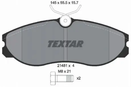 Тормозные колодки, дисковый тормоз.) TEXTAR 2148101