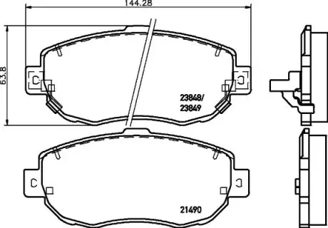Комплект гальмівних колодок передн, LEXUS GS, IS I, IS SPORTCROSS, LS, SC TOYOTA ALTEZZA, ALTEZZA GITA, ARISTO, CELSIOR, MARK II IX, MARK II VI, MARK II VIII, SUPRA, VEROSSA 2.0-4.3 12.89 TEXTAR 2149001