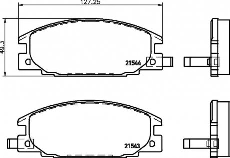 Гальмівні колодки, дискове гальмо (набір) TEXTAR 2154302 (фото 1)