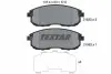 Комплект гальмівних колодок передн, ACURA MDX, TL FIAT PUNTO, SEDICI FORD TRANSIT CONNECT HONDA ACCORD VII, CIVIC IX, CIVIC VII, CIVIC VIII, CROSSROAD, FR-V, STREAM 1.0-Electric 08.86 TEXTAR (2163301) зображення 1