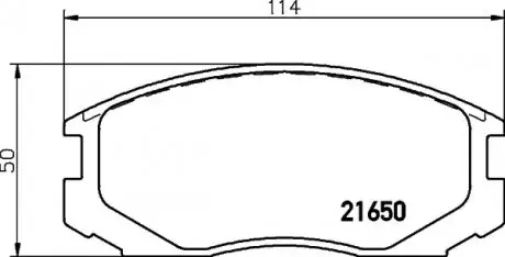 Комплект гальмівних колодок передн, DAIHATSU EXTOL, TERIOS MITSUBISHI COLT III, COLT IV, COLT V, LANCER III, LANCER IV, LANCER V, LANCER VI, MIRAGE IV, MIRAGE V, TREDIA 1.3-2.0D 08.86 TEXTAR 2165001