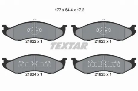 Тормозные колодки, дисковый тормоз.) TEXTAR 2182202