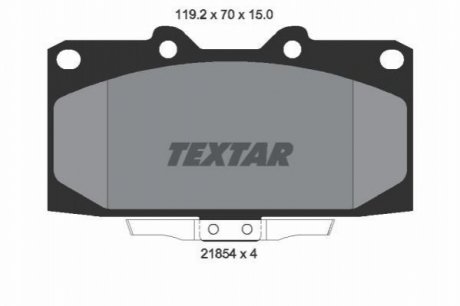 Тормозные колодки, дисковый тормоз.) TEXTAR 2185401 (фото 1)