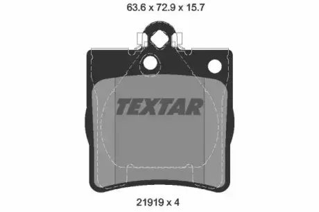 Тормозные колодки, дисковый тормоз.) TEXTAR 2191903 Купить в Украине