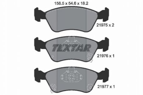 Тормозные колодки, дисковый тормоз.) TEXTAR 2197502