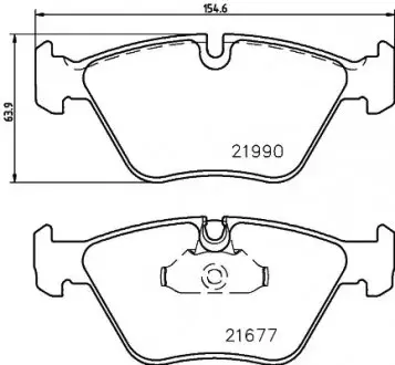 Комплект гальмівних колодок передн, BMW 5 (E39) 2.0-3.5 09.95-05.04 TEXTAR 2199003