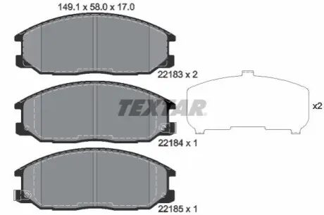 Гальмівні колодки (набір) TEXTAR 2218301