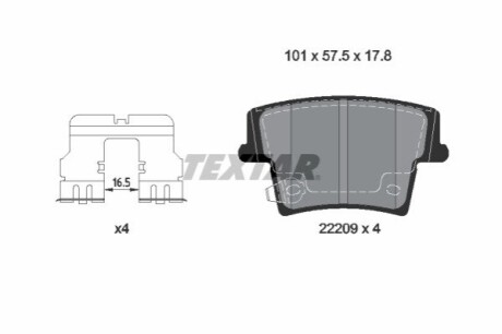 Гальмівні колодки TEXTAR 2220901