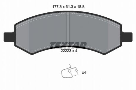 Гальмівні колодки TEXTAR 2222301