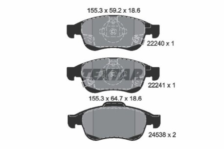 Гальмівні колодки TEXTAR 2224001