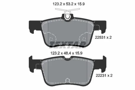 Колодки гальмівні (задні) Ford Mondeo 12- /Galaxy/S-Max 15-/ Kuga 19- (Teves) Q+ TEXTAR 2253101