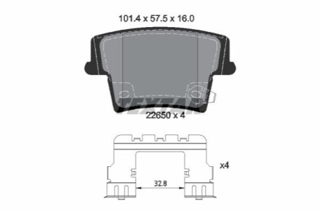 Гальмівні колодки TEXTAR 2265001