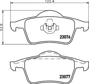 Комплект гальмівних колодок задн, VOLVO S60 I, S70, S80 I, V70 I, V70 II, XC70 I 2.0-3.0 12.95-04.10 TEXTAR 2307602