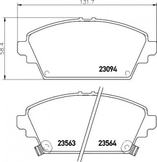 Тормозные колодки, дисковый тормоз.) - (410604U127, 45022S1AE51, 45022S1AE02) TEXTAR 2309401