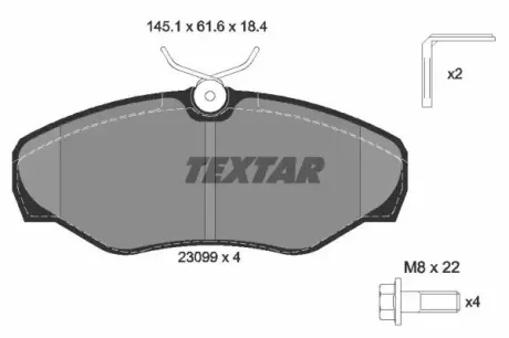 Комплект тормозных колодок TEXTAR 2309902