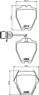 Комплект гальмівних колодок передн, AUDI A8 D2 2.5D-6.0 03.94-09.02 TEXTAR 2311901
