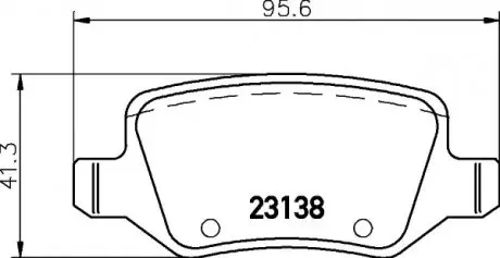 Комплект гальмівних колодок задн, MERCEDES A (W168), A (W169), B SPORTS TOURER (W245), VANEO (414) 1.4-Electric 07.97-06.12 TEXTAR 2313803