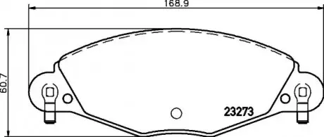 Комплект гальмівних колодок передн, CITROEN C5 I, C5 II 2.0D/2.2D/3.0 03.01-09.08 TEXTAR 2327301