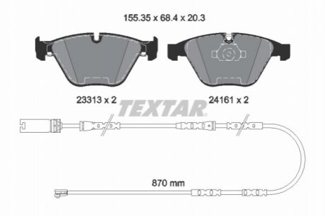 Гальмівні колодки TEXTAR 2331307