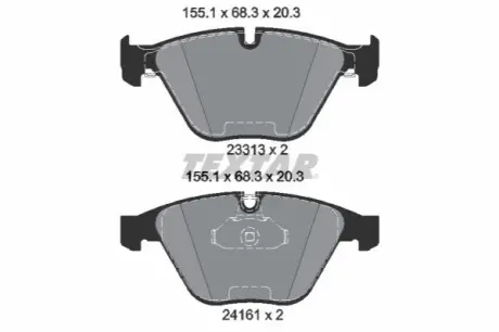 Колодки гальмівні (передні) BMW 3 (E90/E91/E92/E93) 04-13/X1 (E84) 09-15/Z4 (E89) 09-16 TEXTAR 2331382