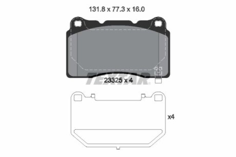 Гальмівні колодки TEXTAR 2332502