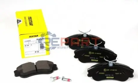Комплект гальмівних колодок передн, CITROEN BERLINGO, XSARA PICASSO PEUGEOT 206, PARTNER, PARTNER ORIGIN 1.1-Electric 05.96 TEXTAR 2334602