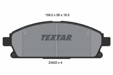 Гальмівні колодки TEXTAR 2342004