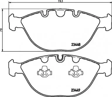 Комплект гальмівних колодок передн, BMW X5 (E53) 4.4/4.6/4.8 10.01-10.06 TEXTAR 2344801