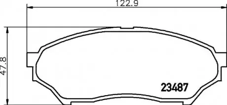 Комплект гальмівних колодок передн, MITSUBISHI PAJERO JUNIOR I, PAJERO MINI I, PAJERO PININ I 0.7-2.0 10.94-06.07 TEXTAR 2348701