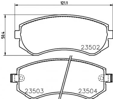 Гальмівні колодки, дискове гальмо (набір) - (410602N290, 410602N390, 410602N392) TEXTAR 2350201 (фото 1)