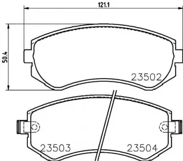 Комплект гальмівних колодок задн/передн, NISSAN ALMERA I, PATROL GR V 1.4-4.8 07.95 TEXTAR 2350201