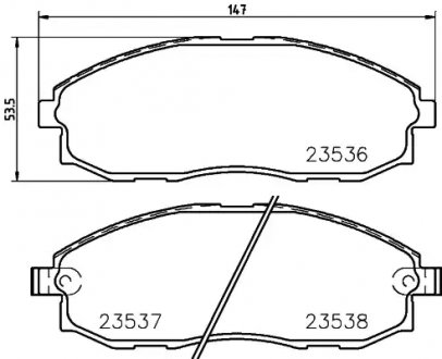 Тормозные колодки, дисковый тормоз.) - (581014FA10, 581014AA12, 581014AA00) TEXTAR 2353601