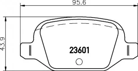 Комплект гальмівних колодок задн, ABARTH 500 / 595 / 695, 500C / 595C / 695C CITROEN E-MEHARI FIAT 500, 500 C, DOBLO, FIORINO, IDEA, PANDA, PUNTO LADA VESTA LANCIA MUSA 0.9-Electric 09.99 TEXTAR 2360102