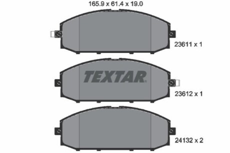 Гальмівні колодки TEXTAR 2361101