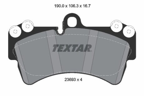 Гальмівні колодки TEXTAR 2369381