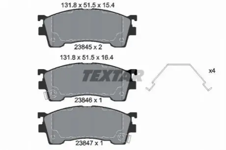 Тормозные колодки, дисковый тормоз.) TEXTAR 2384504