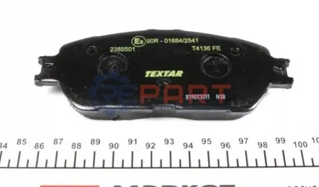 Фото Колодки гальмівні (передні) Toyota Camry/Lexus ES 01-08 (Akebono) TEXTAR (2385501) зображення 1