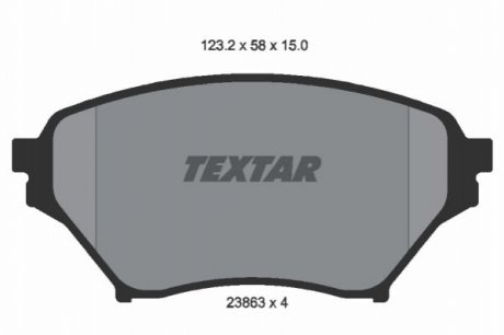 Тормозные колодки, дисковый тормоз.) TEXTAR 2386301 (фото 1)