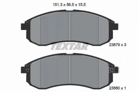 Тормозные колодки, дисковый тормоз.) TEXTAR 2387902