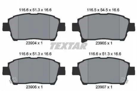 Тормозные колодки, дисковый тормоз.) TEXTAR 2390401