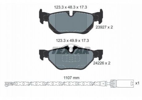 Гальмівні колодки TEXTAR 2392707
