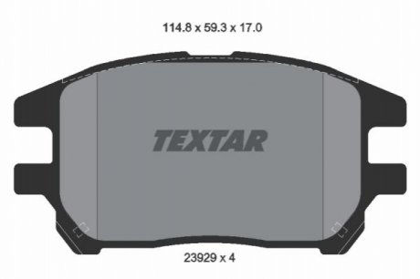 Тормозные колодки, дисковый тормоз.) TEXTAR 2392901 (фото 1)