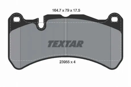Тормозные колодки, дисковый тормоз.) TEXTAR 2395501