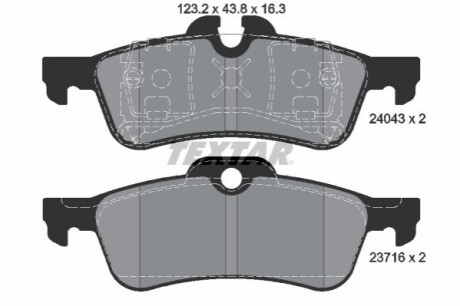 Гальмівні колодки TEXTAR 2404381