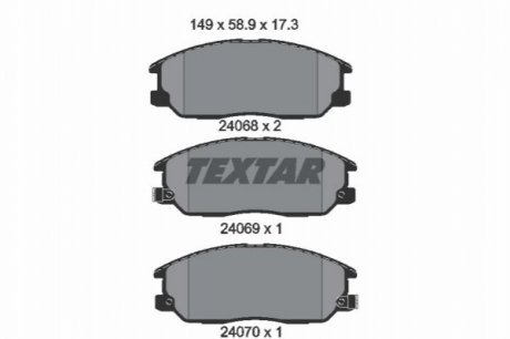 Гальмівні колодки TEXTAR 2406801