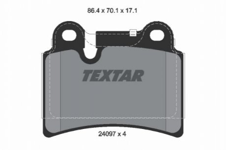 Тормозные колодки дисковые - (7L6698451B) TEXTAR 2409701 (фото 1)
