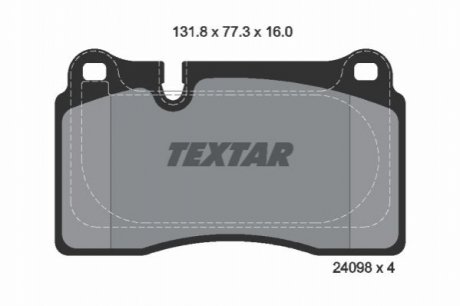 Тормозные колодки, дисковый тормоз.) TEXTAR 2409803